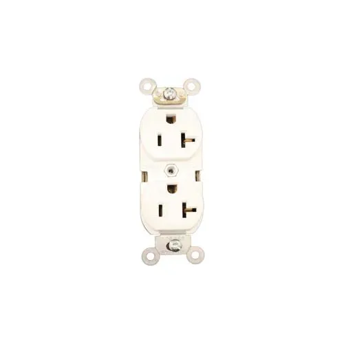 Leviton 5362 Sw Duplex Receptacle Straight Blade Contractor Pack White Pkg Qty 10 7182