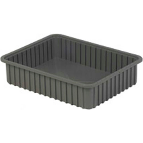 LEWISBins Divider Box DC3050 22-3/8" x 17-3/8" x 5", Gray - Pkg Qty 4