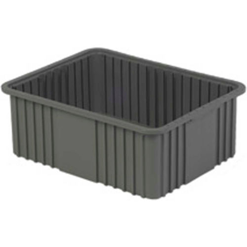 LEWISBins Divider Box NDC3080 22-3/8" x 17-3/8" x 8", Gray - Pkg Qty 4