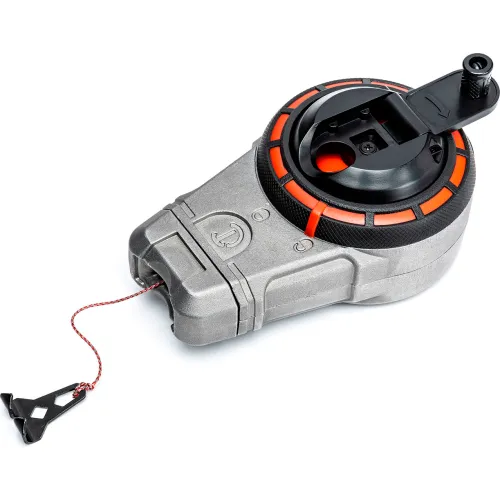 Dévidoir à Craie Lufkin 100 Pieds Avec Craie Rouge 3oz - Aluminium, Idéal Chantier