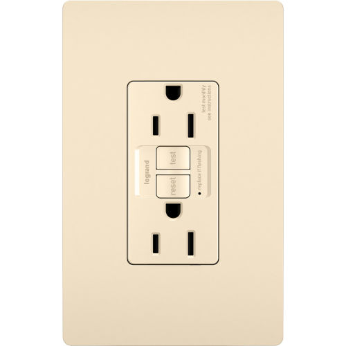 Legrand® Radiant® Tamper Resistant Receptacle, 15A, 125V, Light Almond