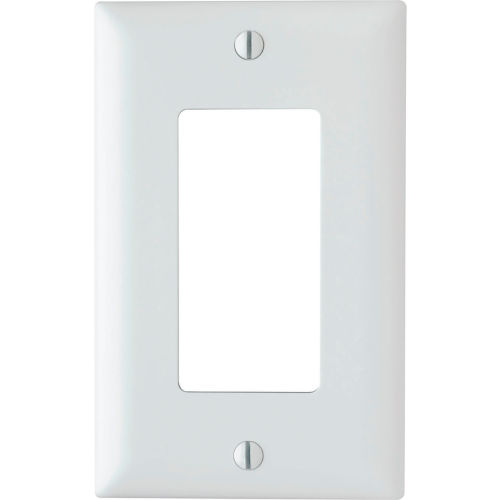 Legrand&#174; Trademaster&#174; Thermoplastic Decorator Wall Plate W/ One Gang, White - Pkg Qty 20