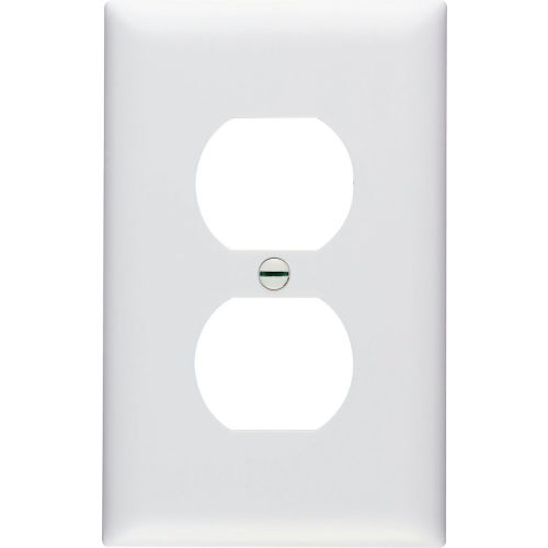 Legrand&#174; TP8W Trademaster&#174; Duplex Receptacle Openings Wall Plate W/ One Gang, White - Pkg Qty 25