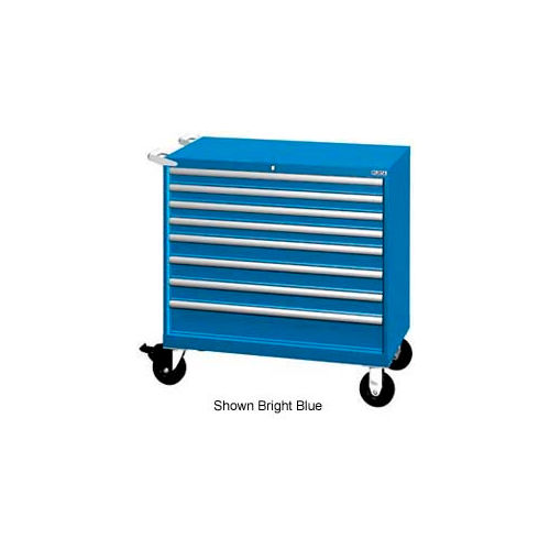 Lista 40-1/4"W Mobile Cabinet, 8 Drawer, 129 Compart - Light Gray, Individual Lock