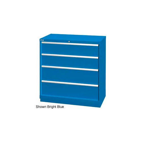 Lista 40-1/4"W Drawer Cabinet, 4 Drawer, 24 Compart - Bright Blue, Master Keyed