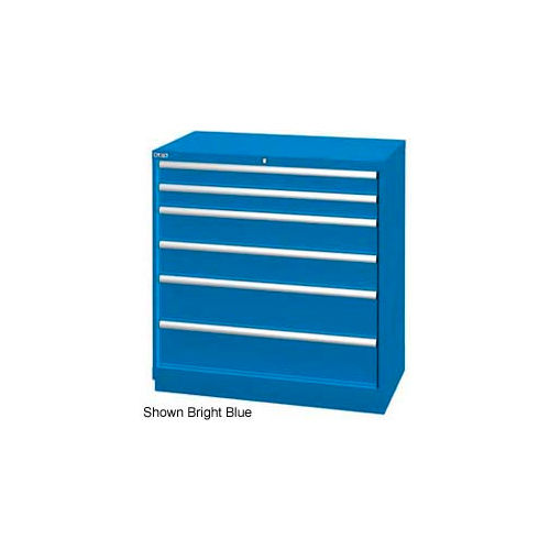 Lista 40-1/4&quot;W Drawer Cabinet, 6 Drawer, 66 Compart - Bright Blue, Master Keyed