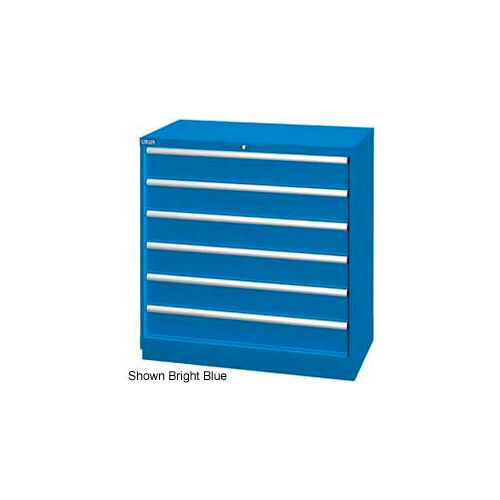 Lista 40-1/4&quot;W Drawer Cabinet, 6 Drawer, 72 Compart - Classic Blue, Master Keyed