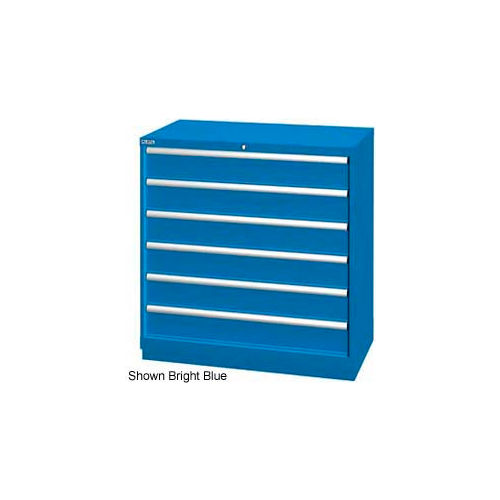 Lista 40-1/4"W Drawer Cabinet, 6 Drawer, 72 Compart - Light Gray, Individual Lock