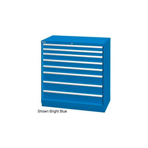 Lista 40-1/4&quot;W Drawer Cabinet, 8 Drawer, 117 Compart - Bright Blue, Individual Lock