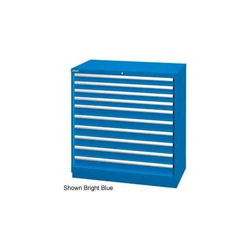 Lista 40-1/4&quot;W Drawer Cabinet, 10 Drawer, 162 Compart - Bright Blue, Keyed Alike