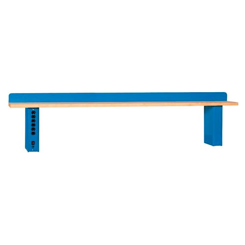 Lista Adjustable Riser Shelf W/ Maple Square Edge, 72&quot;W x 15&quot;D, Blue