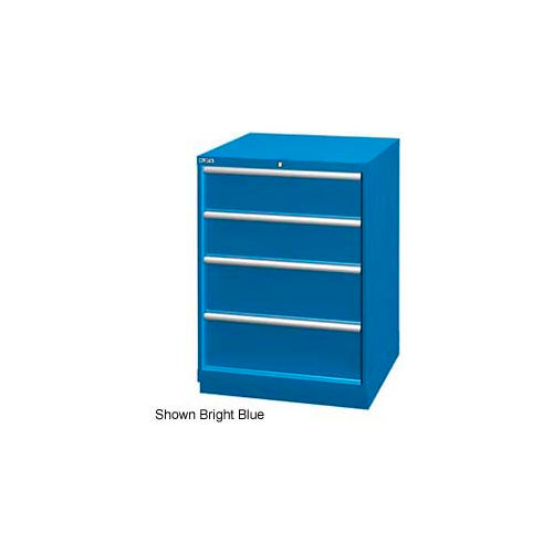 Lista 28-1/4"W Drawer Cabinet, 4 Drawer, 26 Compart - Bright Blue, Individual Lock