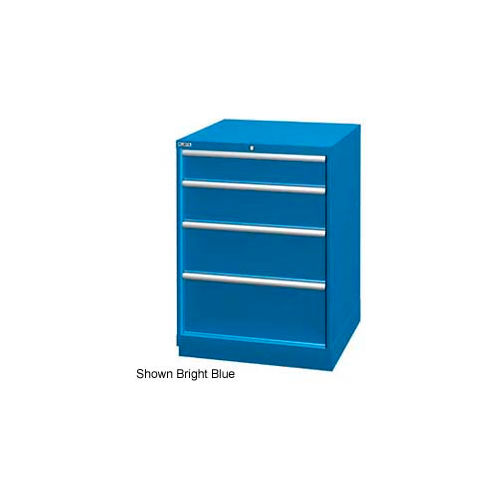 Lista 28-1/4&quot;W Drawer Cabinet, 4 Drawer, 29 Compart - Classic Blue, Keyed Alike