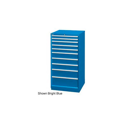 Lista 28-1/4&quot;W Cabinet, 10 Drawer, 161 Compart - Bright Blue, Keyed Alike