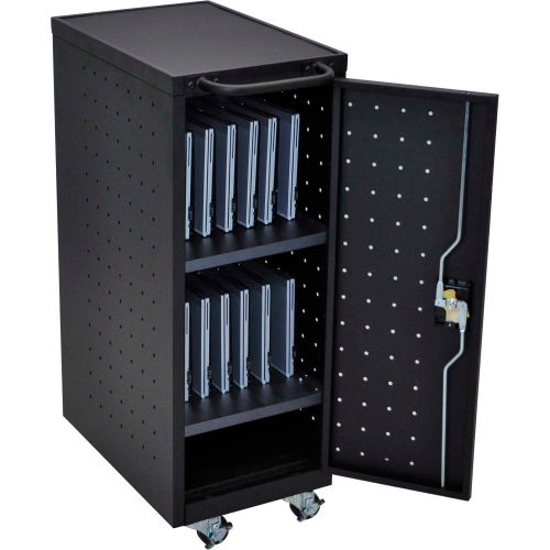 Luxor 12 Capacity Laptop Charging Station, Black