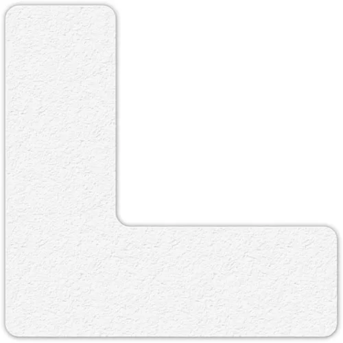 Floor Marking Tape, White, L Shape, 25/Pkg., LM110W