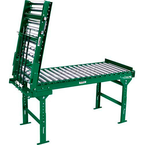 Ashland 3' Spring Assisted Roller Conveyor Gate - 10" BF - 1-3/8" Roller Diameter - 1-1/2" Axles
