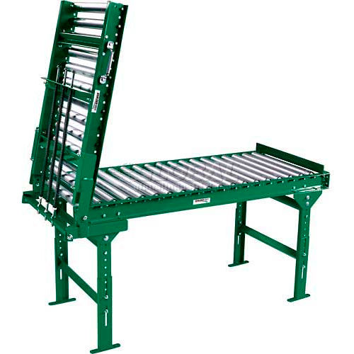 Ashland 3' Spring Assisted Roller Conveyor Gate - 22&quot; BF - 1.9&quot; Roller Diameter - 3&quot; Axle Centers