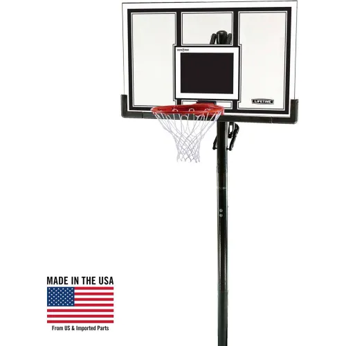 Lifetime Height Adjustable In-Ground Basketball Hoop (54 Polycarbonate  Backboard)