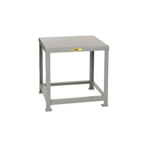 Little Giant® Stationary Machine Table W/ Angled Leg, Steel Square Edge, 60"Wx30"Dx36"H, Gray