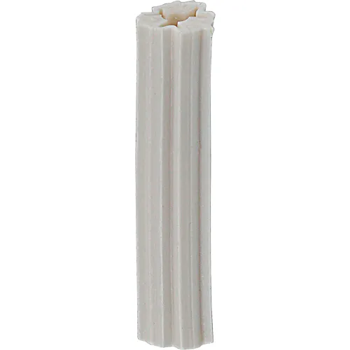 L.H.Dottie® Ribbed Tubular Plastic Anchor, 6 & 8 s, White, 100 Pack