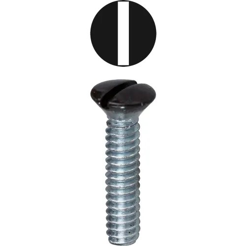 L.H.Dottie® Oval Head Wall Plate Screw, Slotted, Brown, 632 x 1", 50 Pack