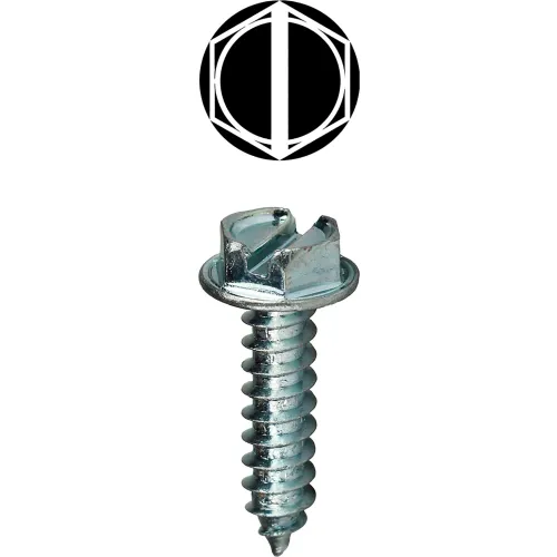 L.H.Dottie® Sheet Metal Screw, Phillips/Slotted, Hex Washer Head, 6 x 1/2", 100 Pack