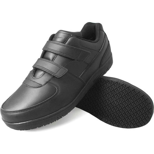 Genuine Grip Men S #2030 Slip-Resistant Velcro Work Shoes Wide - Black