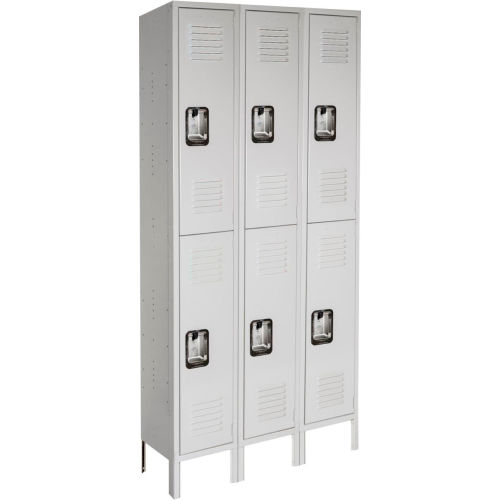 Lyon® 2-Tier 6 Doors Antimicrobial Locker, 36