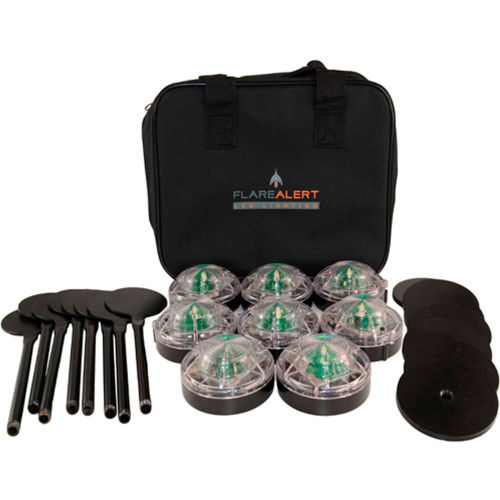 FlareAlert Pro Battery Powered LED Emergency 8 Beacon Kit, White, B8-FP-W