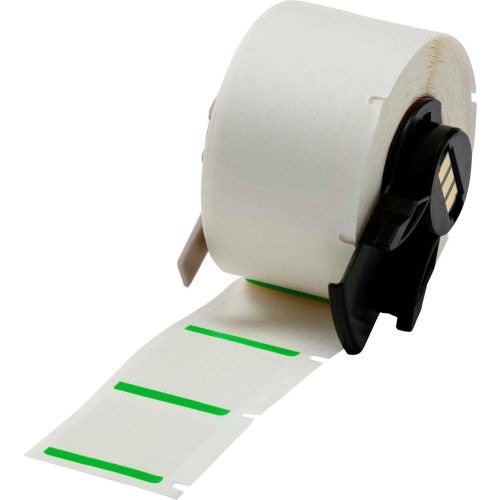 Brady&#174; M61-19-494-GN B-494 Color Polyester Labels 1"H x 1"W Green/White, 250/Roll