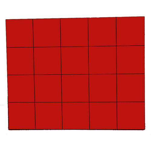 3/4" Red Magnetic Squares 20/Pk