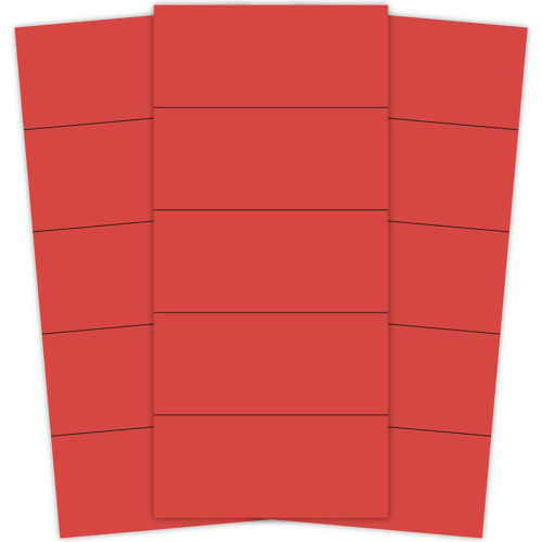 Magnetic Red Strips 2&quot; X 7/8&quot;, 25 Per Pack
