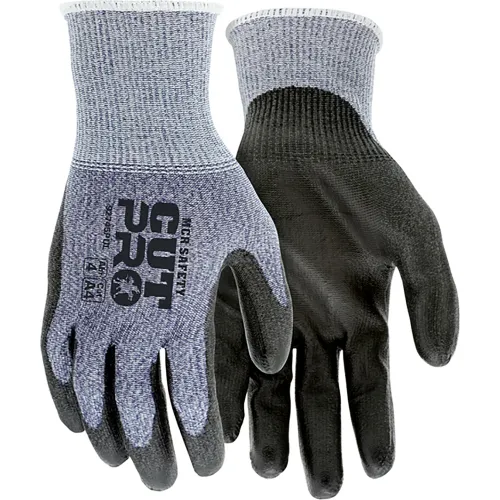 MCR Safety Cut Pro Gloves, PU Coated Palm/Fingers, Cut A4, Abrasion 4