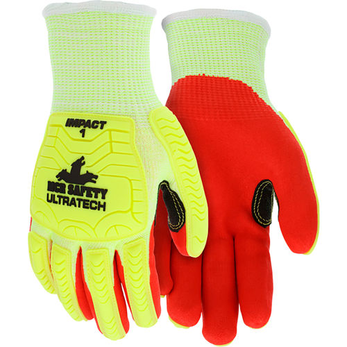 MCR Safety UltraTech Gloves, Nitrile, Cut A5, Impact 1, Abrasion 4