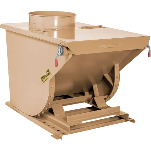 Wright® Medium Duty Steel Dust Collection Hopper, 1 Cu. Yd., 5000 lb ...