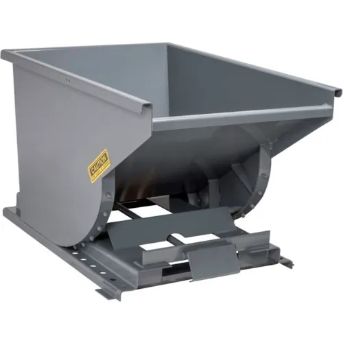 Global Industrial™ Steel Self-Dumping Forklift Hopper W/Bump Release, 1/2 Cu Yd, 6000 Lbs, Gray