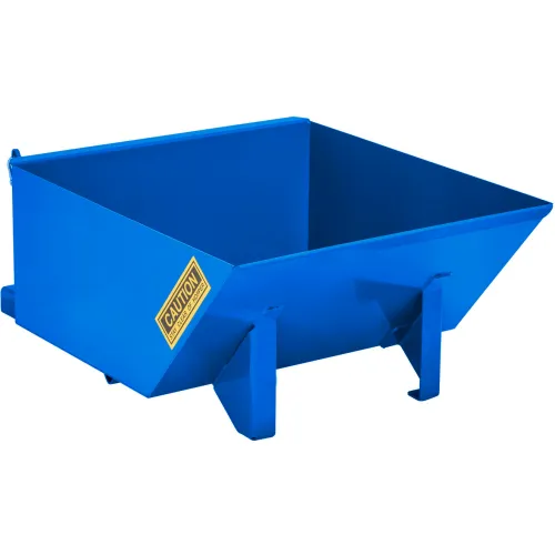 Medium Duty Self Dumping Forklift Hopper, 1/4 Cu. Yd., 2000 Lbs, Orange