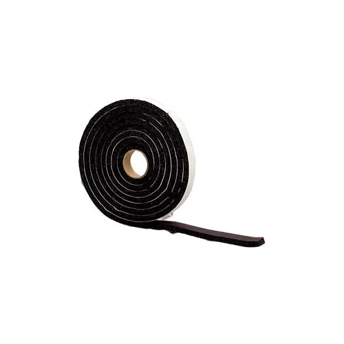 M-D Premium Sponge Rubber Weatherstrip Tape, 43155, Black, 1/4T x 1W x 10