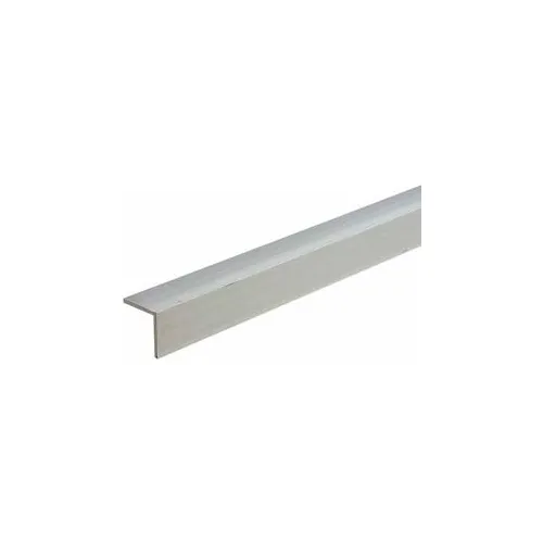M-D® Aluminum Angle Equal Leg, 48"L x 2"W x 2"H x 1/6"D, Mill Silver