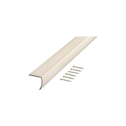 MD Stair Edging, Fluted, 74732, 72"L, Almond, Screw Nails