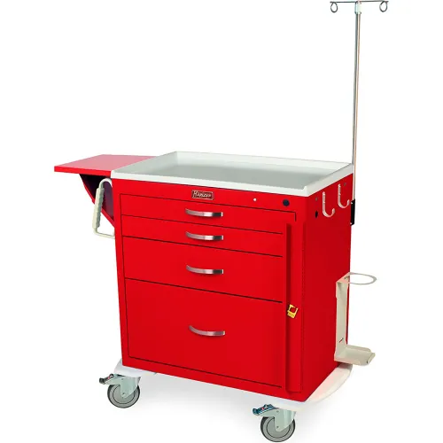 M-Series X-Short Emergency Crash Cart, Standard Width, Four