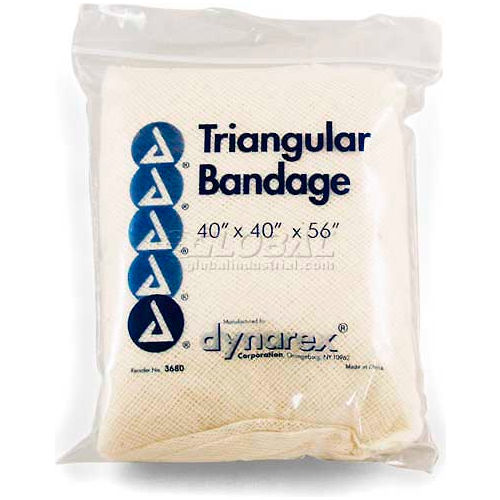 Triangular Bandage, 40&quot; x 40&quot; x 56&quot;, 1/Bag