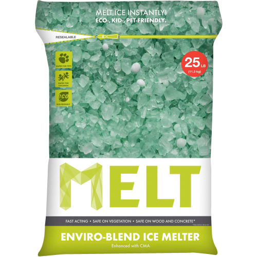 MELT 25 Lb. Bag Premium Enviro-Blend Ice Melt w/ CMA - 100 Bags/Pallet MELT25EB-PLT