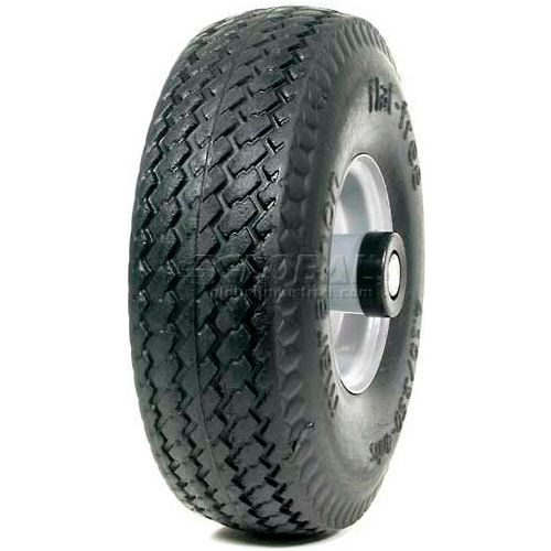 2-1/4 Offset Hub 5/8 Bearing Troy Safety NK WFFGY10 Heavy Duty Solid Rubber Flat Free Tubeless Hand Truck/Utility Tire Wheel 4.10/3.50-4 Tire 