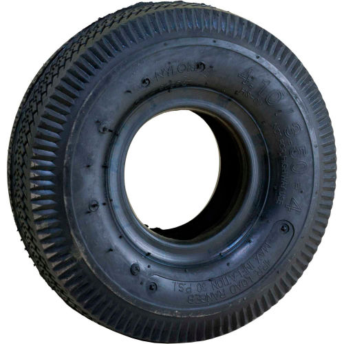 Marathon Pneumatic Tire & Tube 20501 - 4.10/3.50-4 Sawtooth Tread - 10.5&quot; x 3.6&quot;