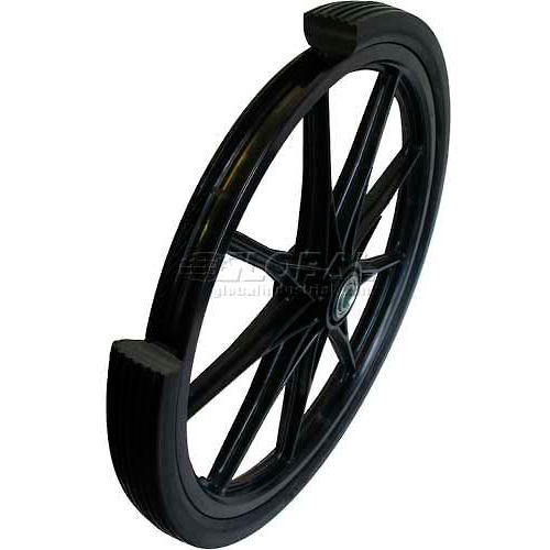 Marathon 92001 20x2 Flat Free Cart Tire Ribbed Tread - 2.4" Centered Hub - 3/4" Bearings