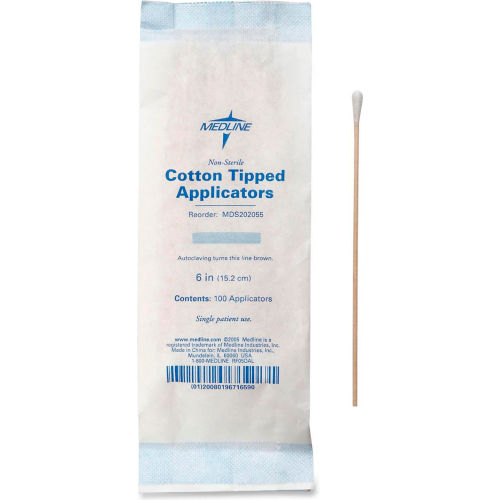 medline sterile cotton tipped applicators