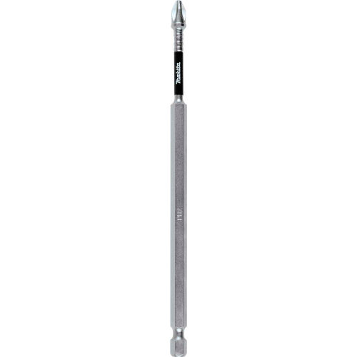 Makita® Impact XPS™ #2 Phillips 6" Power Bit, Matte Nickel, 1/4" Hex
