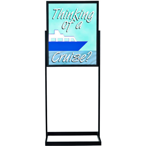 Marvolus 22" x 28" Deluxe Poster Frame Bulletin Sign Stand, Black, Assembled